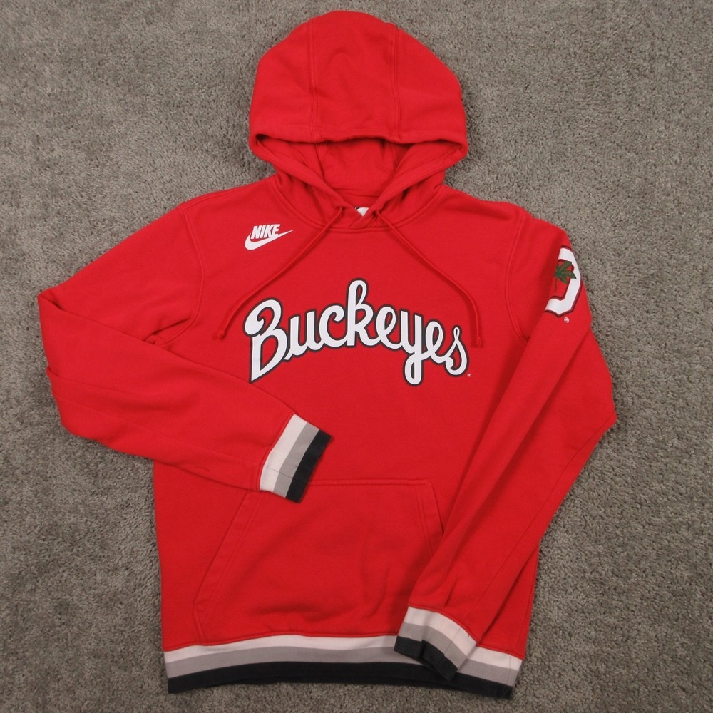 Ohio‎ State Buckeyes Sweater Mens Small Red Hoodie Sweatshirt Nike Sportswear